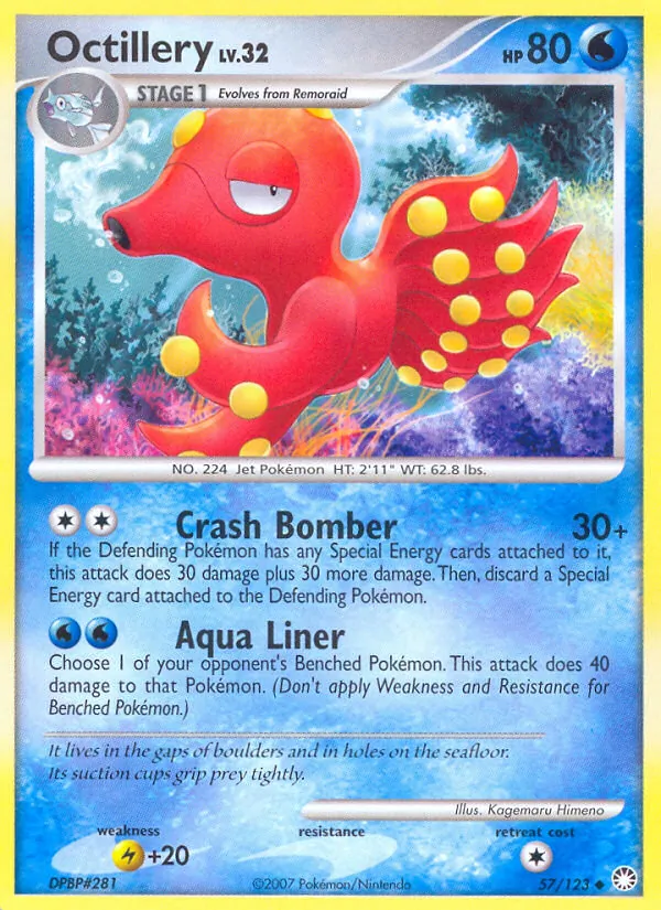 Octillery - Mysterious Treasures Pokemon Card