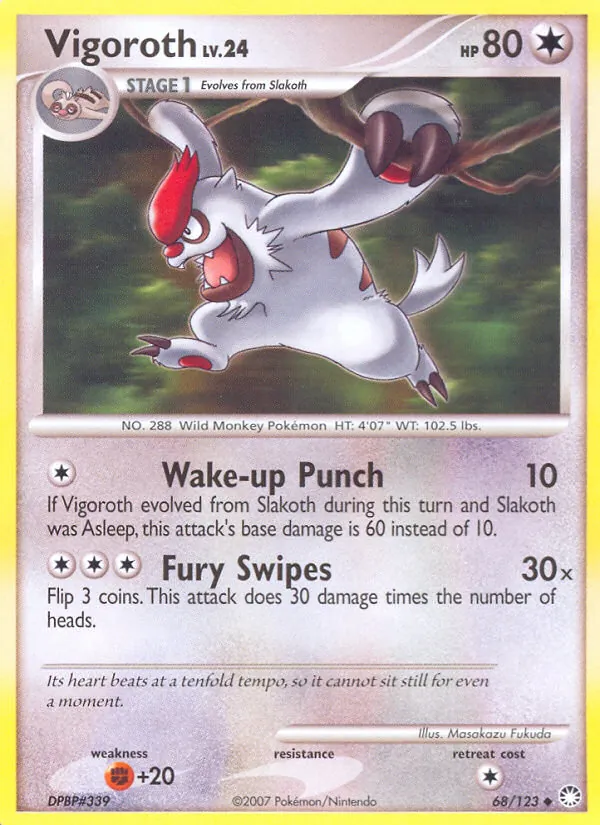 Vigoroth - Mysterious Treasures Pokemon Card