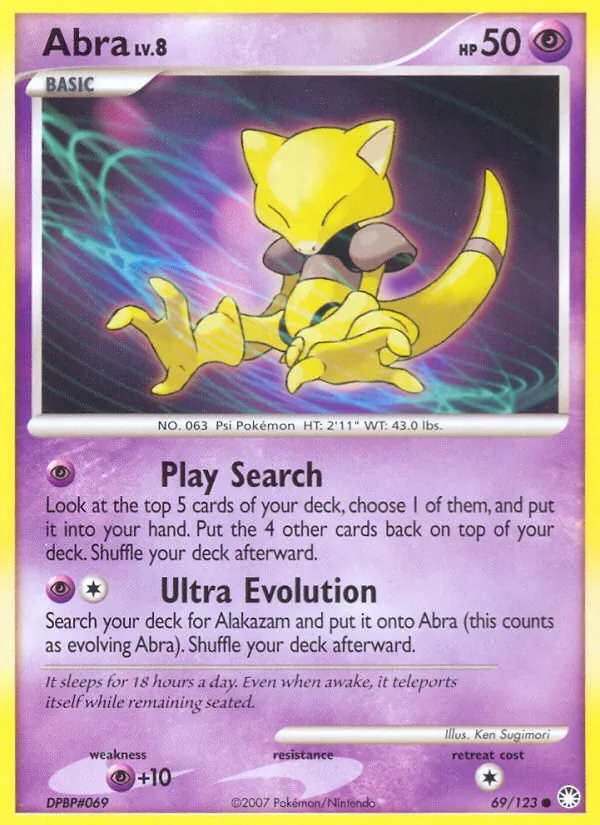 Abra - Mysterious Treasures Pokemon Card