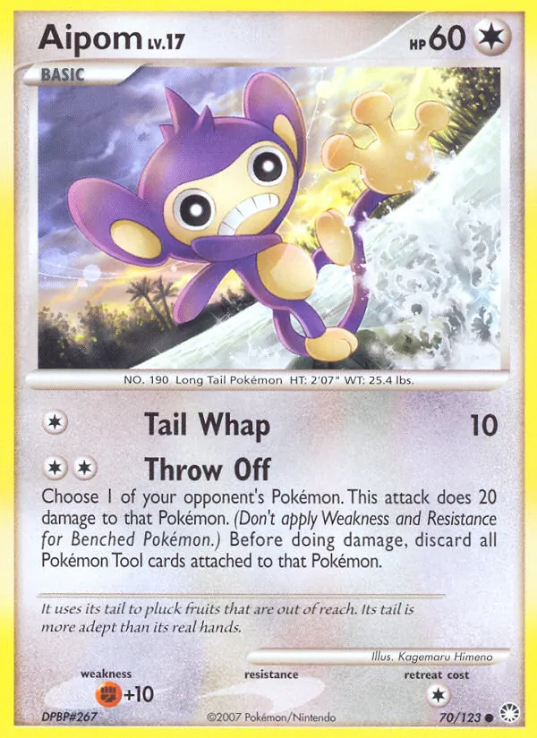 Aipom - Mysterious Treasures Pokemon Card