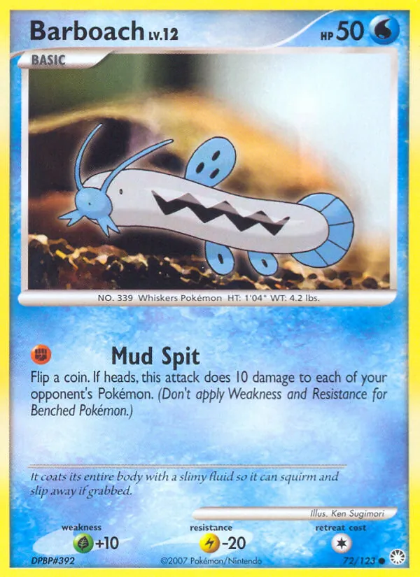 Barboach - Mysterious Treasures Pokemon Card