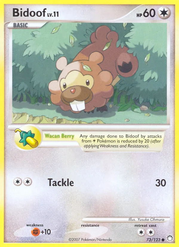 Bidoof - Mysterious Treasures Pokemon Card