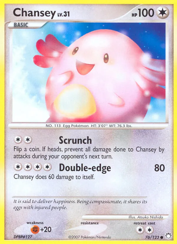 Chansey - Mysterious Treasures Pokemon Card