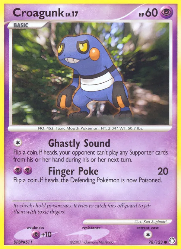 Croagunk - Mysterious Treasures Pokemon Card