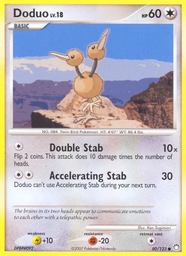 Doduo - Mysterious Treasures Pokemon Card