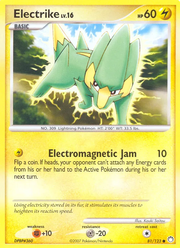 Electrike - Mysterious Treasures Pokemon Card