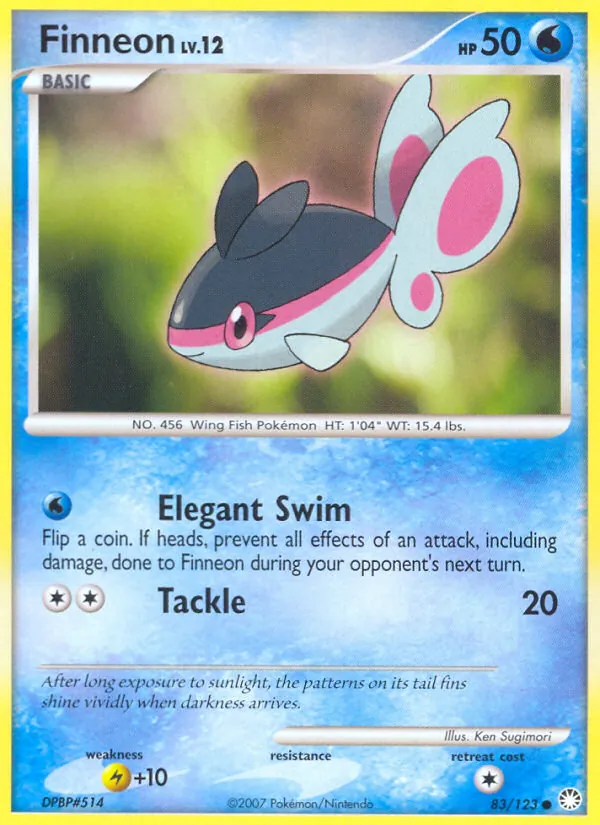 Finneon - Mysterious Treasures Pokemon Card