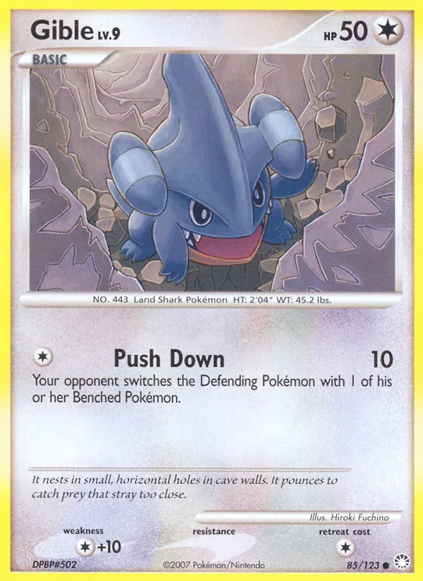 Gible - Mysterious Treasures Pokemon Card