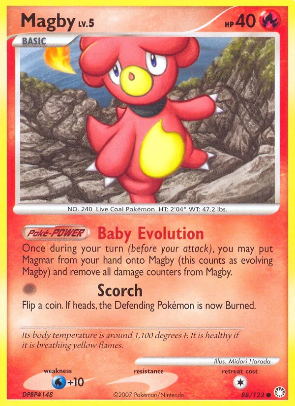 Magby - Mysterious Treasures Pokemon Card