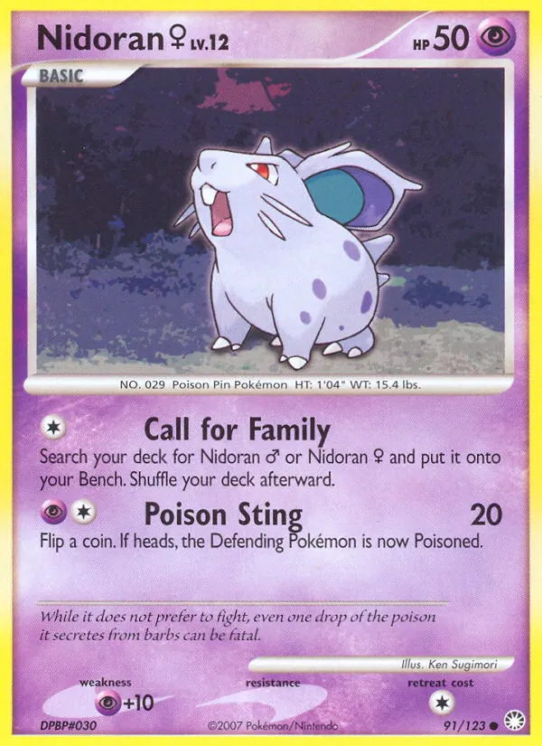 Nidoran♀ - Mysterious Treasures Pokemon Card
