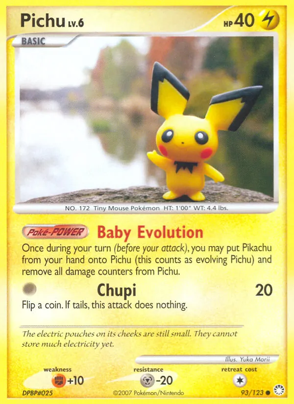 Pichu - Mysterious Treasures Pokemon Card