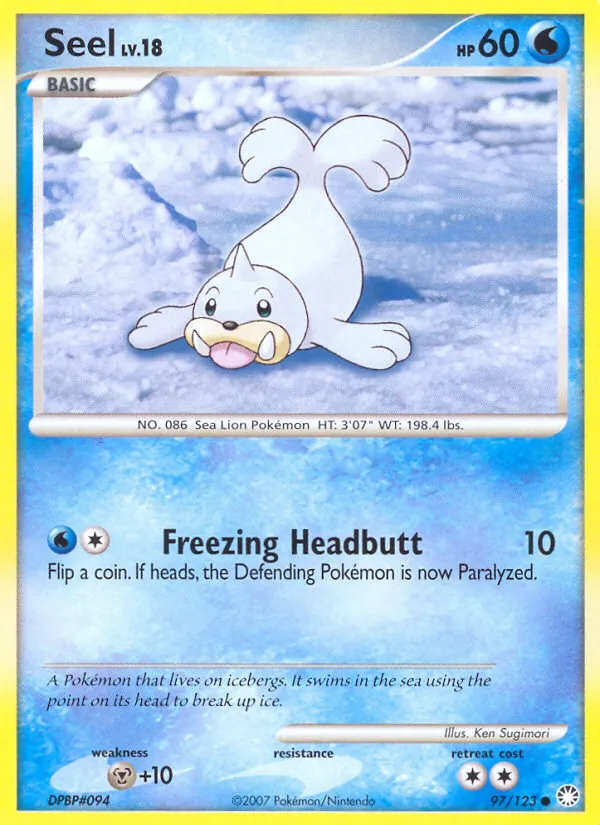 Seel - Mysterious Treasures Pokemon Card