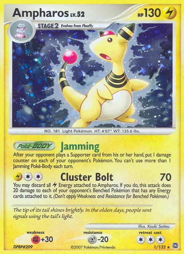 Ampharos - Secret Wonders Pokemon Card