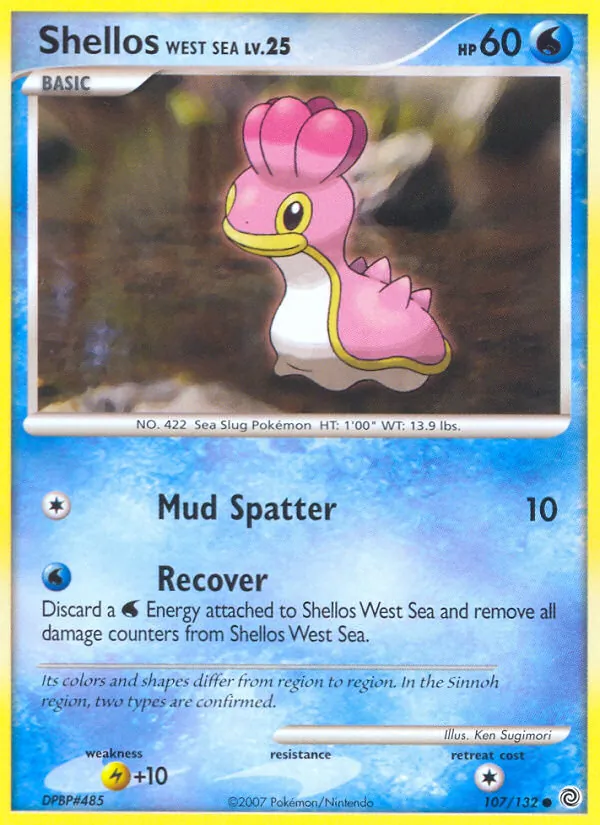 Shellos West Sea - Secret Wonders Pokemon Card
