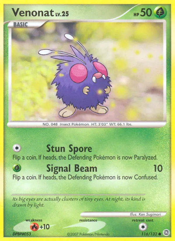 Venonat - Secret Wonders Pokemon Card