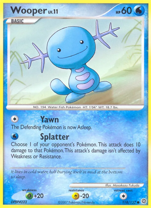 Wooper - Secret Wonders Pokemon Card