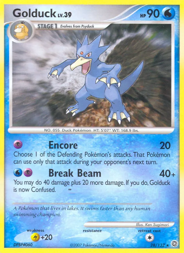 Golduck - Secret Wonders Pokemon Card