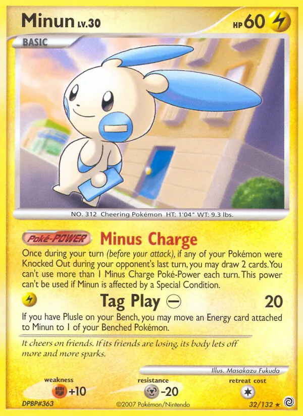 Minun - Secret Wonders Pokemon Card