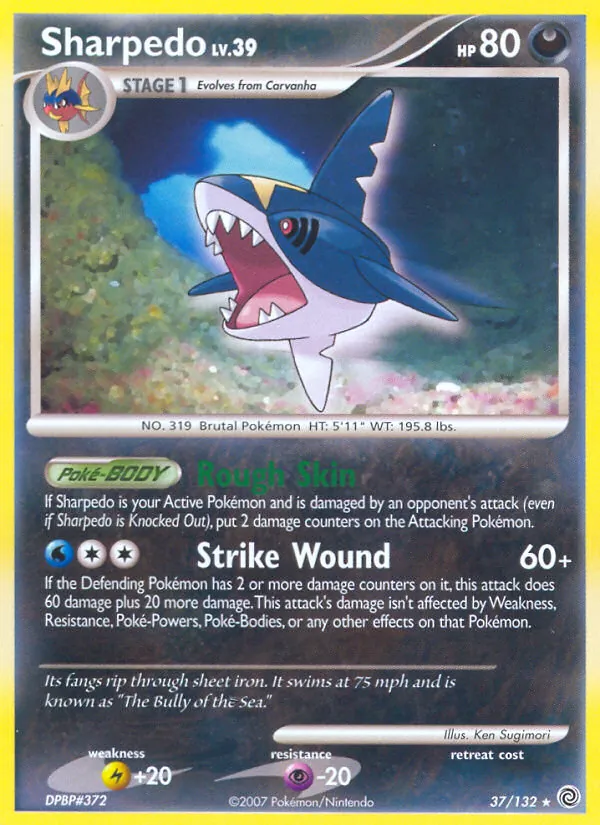 Sharpedo - Secret Wonders Pokemon Card