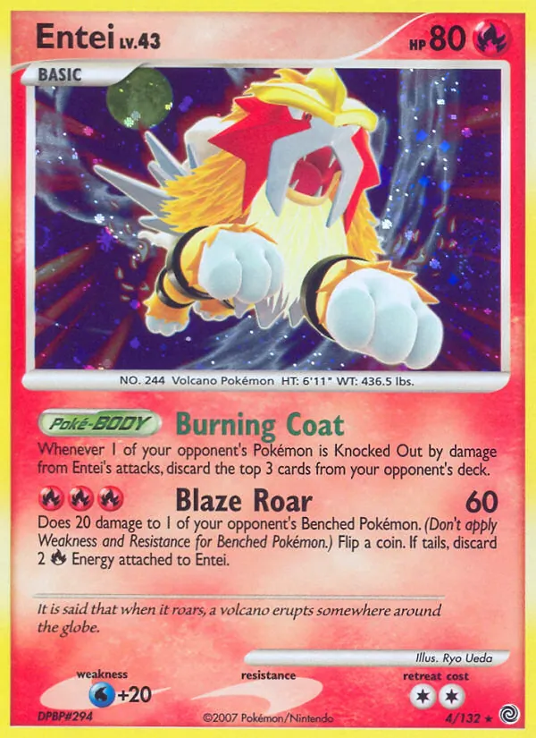 Entei - Secret Wonders Pokemon Card