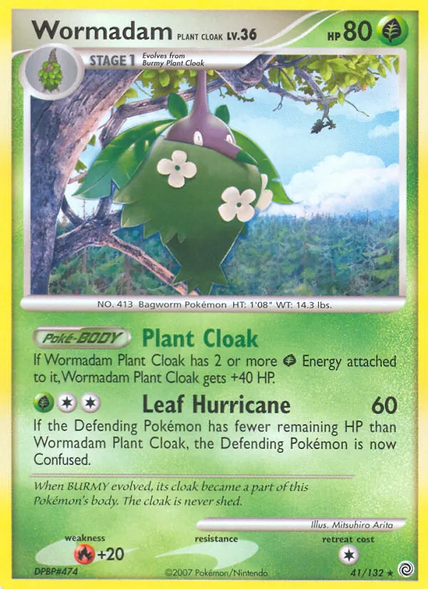 Wormadam Plant Cloak - Secret Wonders Pokemon Card