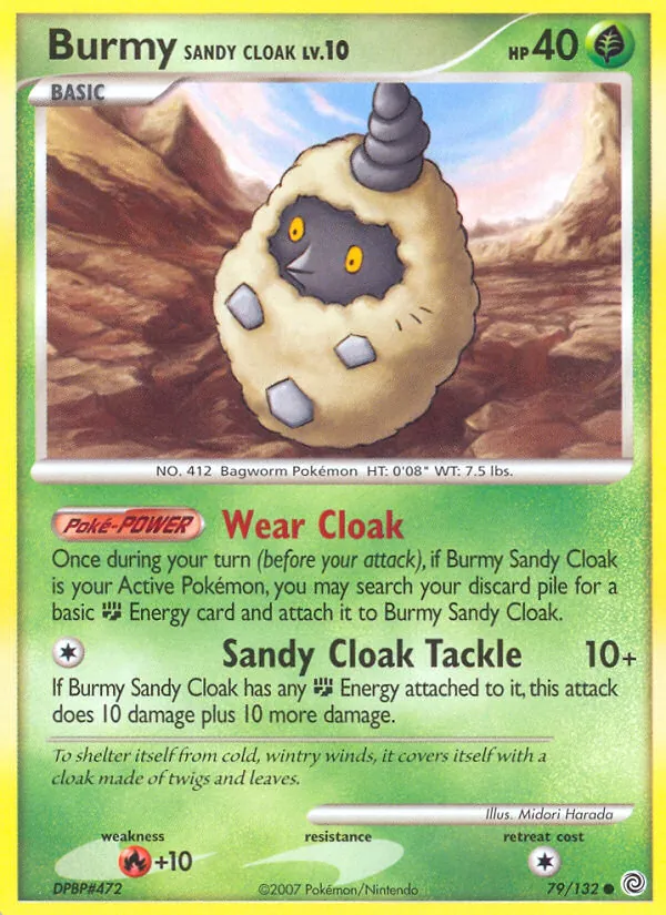 Burmy Sandy Cloak - Secret Wonders Pokemon Card