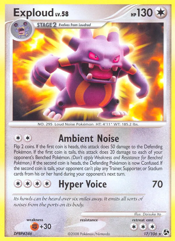 Exploud - Great Encounters Pokemon Card
