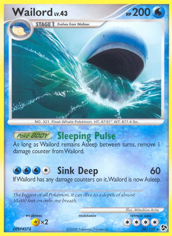 Wailord - Great Encounters Pokemon Card