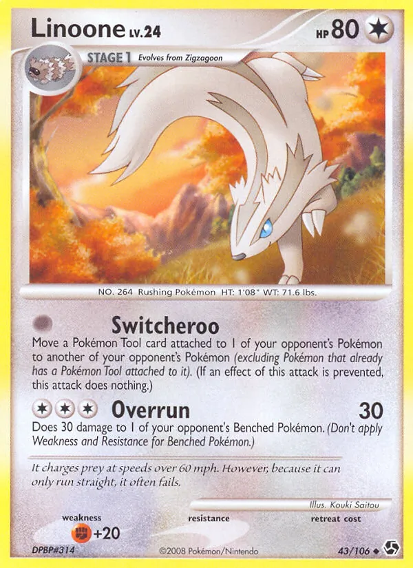 Linoone - Great Encounters Pokemon Card