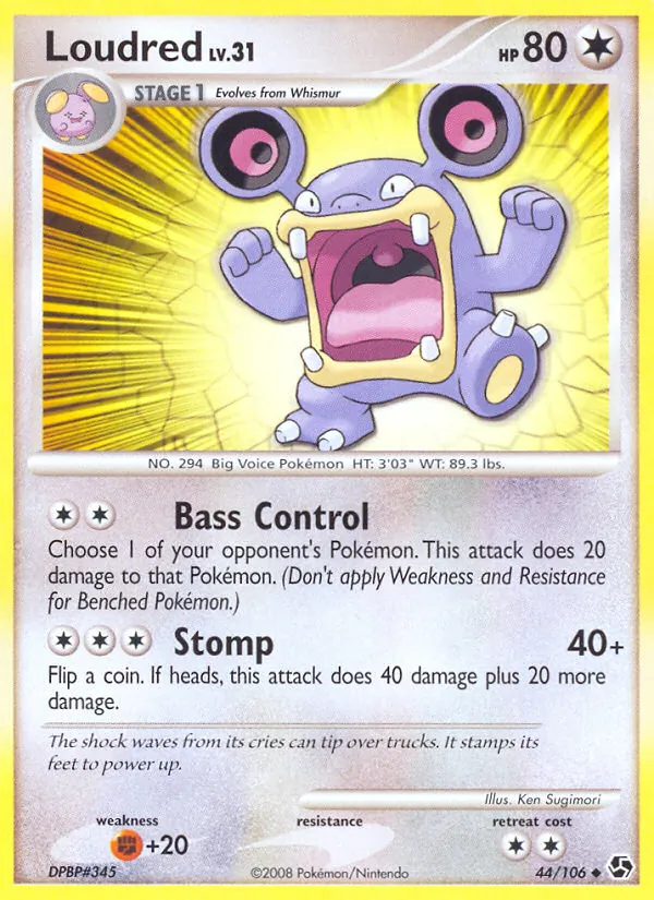 Loudred - Great Encounters Pokemon Card