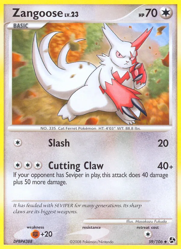 Zangoose - Great Encounters Pokemon Card