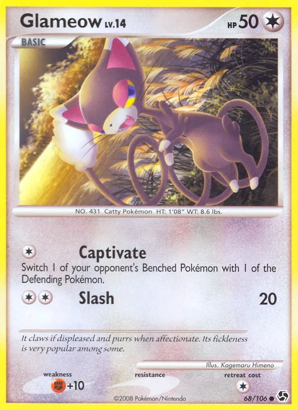 Glameow - Great Encounters Pokemon Card