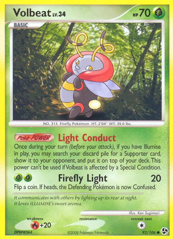 Volbeat - Great Encounters Pokemon Card