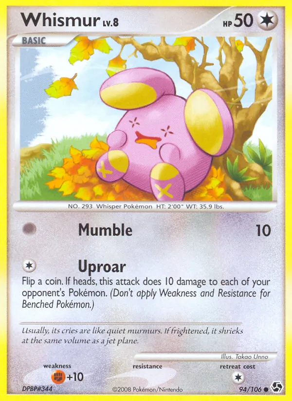 Whismur - Great Encounters Pokemon Card