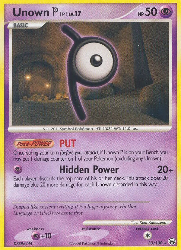 Unown P - Majestic Dawn Pokemon Card