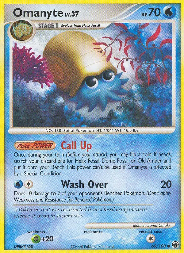 Omanyte - Majestic Dawn Pokemon Card