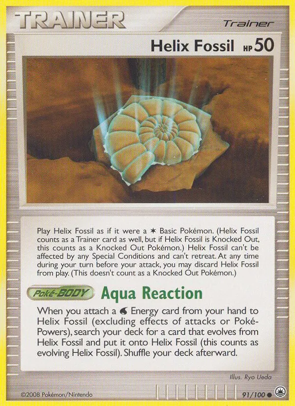 Helix Fossil - Majestic Dawn Pokemon Card