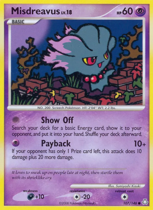 Misdreavus - Legends Awakened Pokemon Card