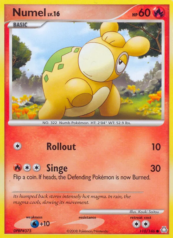 Numel - Legends Awakened Pokemon Card