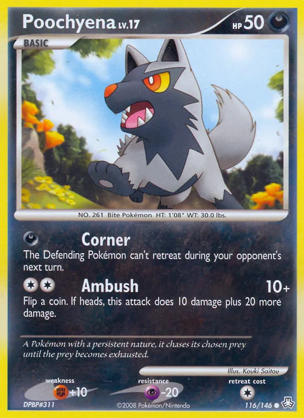 Poochyena - Legends Awakened Pokemon Card