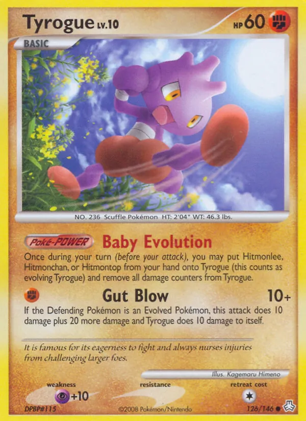 Tyrogue - Legends Awakened Pokemon Card