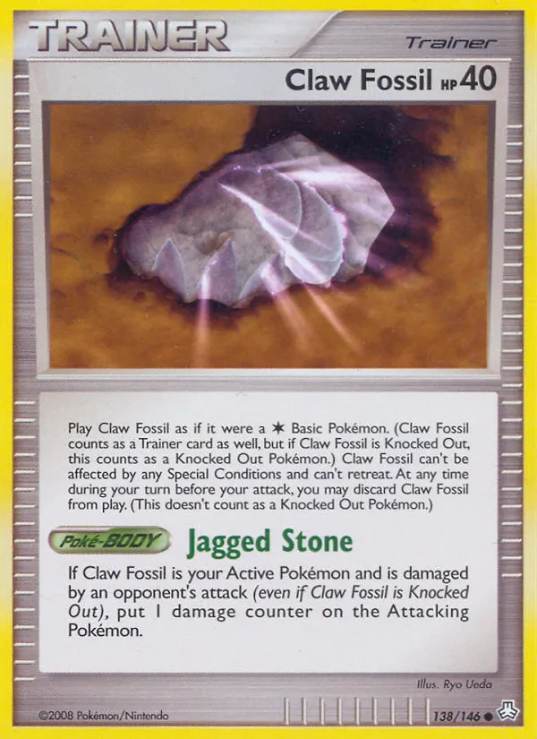Claw Fossil - Legends Awakened Pokemon Card