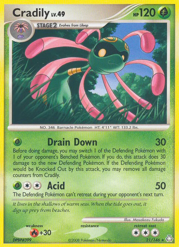 Cradily - Legends Awakened Pokemon Card