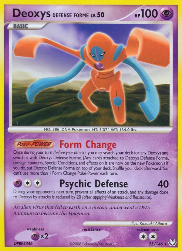 Deoxys Defense Forme - Legends Awakened Pokemon Card