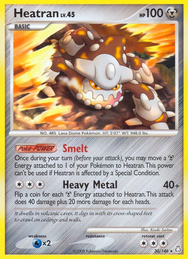 Heatran - Legends Awakened Pokemon Card