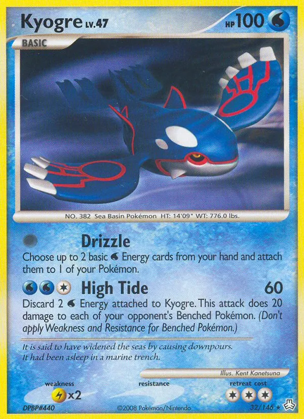 Kyogre - Legends Awakened Pokemon Card