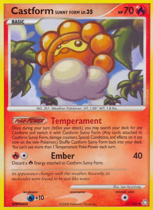 Castform Sunny Form - Legends Awakened Pokemon Card