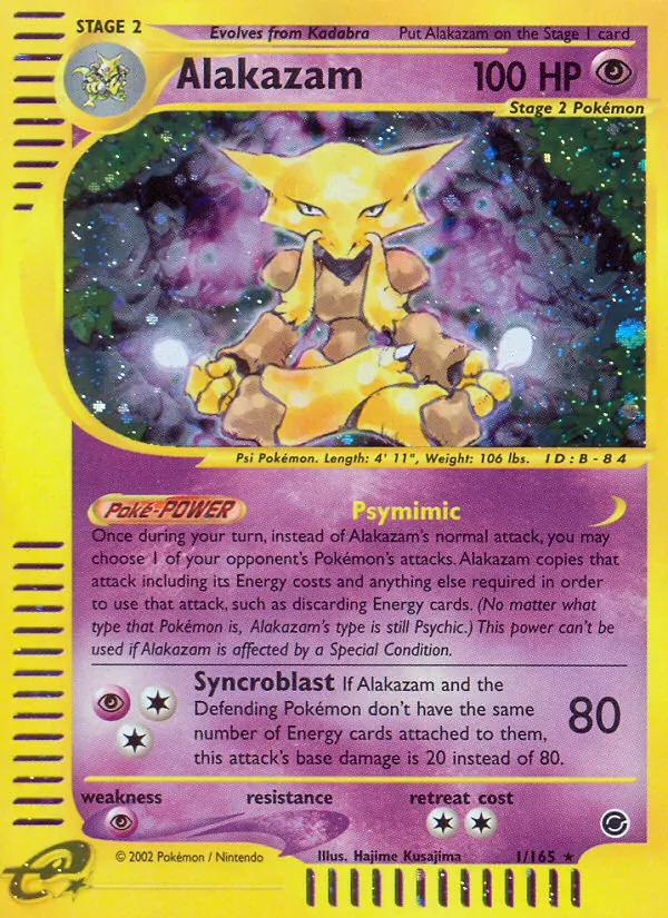 Alakazam - Expedition Base Set Pokemon Card