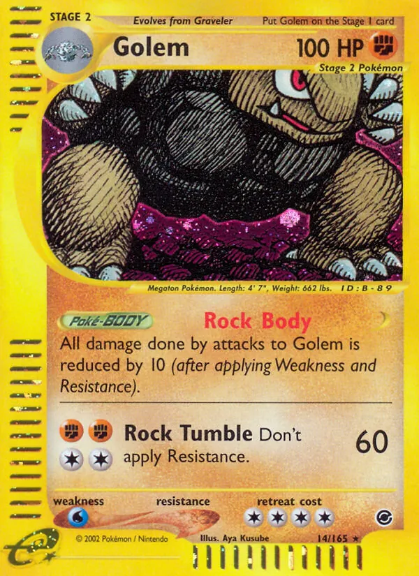 Golem - Expedition Base Set Pokemon Card