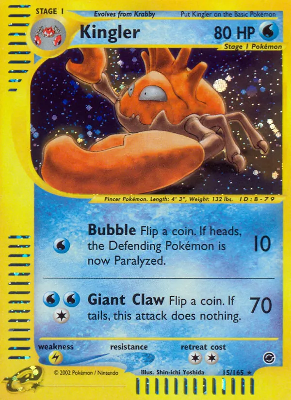 Kingler - Expedition Base Set Pokemon Card